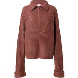 ABOUT YOU x Millane Pulover 'Veronica' rjava | Shoptok.si