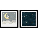 Wallity Dječje slike u setu 2 33x68 cm Night - Cijene