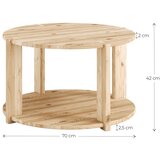 Karup Okrugao stolić za kavu od masivnog bora u svijetloj prirodnoj boji ø 70 cm Tuck – | shoptok.hr