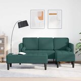  Set sofe s jastukom 2 pcs Tamnozelena Poliester | shoptok.hr