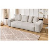 Bobochic Paris Kremno bela sedežna garnitura iz rebrastega žameta 280 cm Voltaire – | Shoptok.si