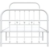  Metalni okvir kreveta uzglavlje i podnožje bijeli 90x190 cm | shoptok.hr