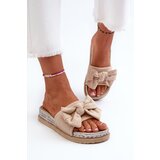 Boto FK1 Women's Platform Sandals with Bow Beige Aflia Cijene