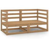 vidaXL Vrtni kotni kavč 2 kosa medeno rjava trdna borovina, (20676542) | Shoptok.si