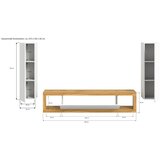 MID.YOU Dnevni Regal Tango, Barva Hrasta, Bela, 3-Delni | Shoptok.si