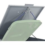  Spremište za 6 kanta za otpad sivo 414 x 79 x 117 cm čelično | shoptok.hr