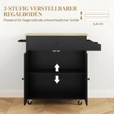  Kuhinjska kolica s ladicom pretincem za ormarić držačem za ručnike 106 x 42 x 87 cm crna/hrast | shoptok.hr
