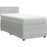 Maison Chic Box spring postelja - Vzmetna postelja z vzmetnico svetlo siva 80x200 cm žamet SL11282, (21906034) Cene