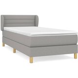 Maison Chic Box spring postelja - Vzmetna postelja z vzmetnico svetlo siv 100x200 cm blago SL7060, (21900007) Cene
