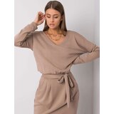 RUE PARIS Dress-RV-SK-6037.18X-dark beige | shoptok.hr