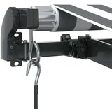 vidaXL Ročno zložljiva tenda z LED diodami antracit in bela 400x350 cm | Shoptok.si