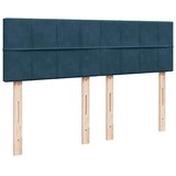  s oprugama i madracem plavi 140x190 cm baršunasti | shoptok.hr