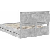  Krevetna konstrukcija s ladicama Betonski sivi 160 x 200 cm Slike