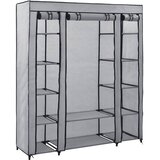  Ormar od tkanine s odjeljcima i šipkama sivi 150 x 45 x 176 cm | shoptok.hr