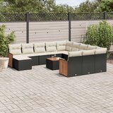vidaXL 13-dijelni set vrtnih sofa s jastucima poliratan crni | shoptok.hr
