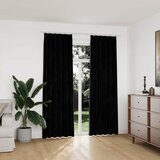  Zavjese za zamračivanje 2 kom baršunaste crne 140 x 225 cm | shoptok.hr