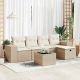  5-dijelni set vrtnih sofa s jastucima bež od poliratana | shoptok.hr