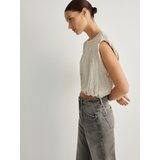Reserved - Top od nabrane tkanine - light grey Cijene