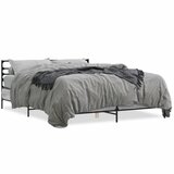 Furnova Posteljni okvir siva sonoma 160x200 cm inž. les in kovina, (21937489) | Shoptok.si