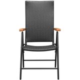  5-dijelni vrtni blagovaonski set crno-smeđi | shoptok.hr