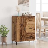 vidaXL Strani šal Star les 69,5 x 34 x 90 cm Inženirski les in železo | Shoptok.si