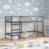  Okvir Krevet za Dječji Loft Crna 99,5 x 190 cm Čelik | shoptok.hr