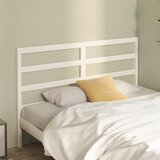 Maison Chic posteljno vzglavje - vzglavna omarica - nočna omarica belo 126x4x100 cm trdna borovina, (21706003) | Shoptok.si
