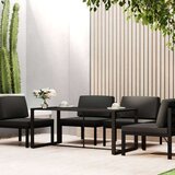 Vanjski blagovaonski stol antracit 120 x 60 x 66 cm aluminijski | shoptok.hr
