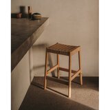 Kave Home Smeđe/u prirodnoj boji barske stolice u setu 2 kom od punog hrasta (visine sjedala 66 cm) Yalia – | shoptok.hr