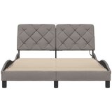  Posteljni okvir z LED brez vzmetnice taupe 120x200 cm blago, (21791700) | Shoptok.si