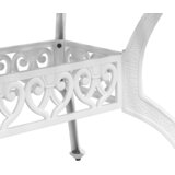 Vrtni stol bijeli 150 x 90 x 72 cm od lijevanog aluminija | shoptok.hr