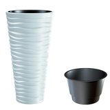 Prosperplast Plastična saksija Sand Slim 30x52cm bela | ePonuda.com