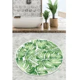 Otirač za kupatilo Pied Circle Djt, 80 cm, bijelo-zelena