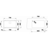 Blanco sudoper ETAGON 700-U InFino SILGRANIT SIVI KAMEN, sa priborom, bez dalj.upr. | shoptok.hr