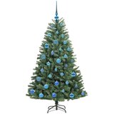vidaXL Umetno Zložljivo Božično Drevo Zelena 150 cm PVC in kovina | Shoptok.si