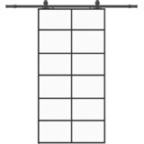 Klizna vrata s priborom crna 102 x 205 cm od ESG stakla | Eponuda.com