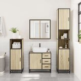 vidaXL Kopalniška omarica za umivalnik sonoma 65x33x60 cm inž. les | Shoptok.si