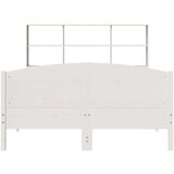 vidaXL Knjižna postelja brez vzmetnice bela 120x200 cm trdna borovina | Shoptok.si