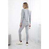 Kesi Set with a neckline with press studs in gray color | shoptok.hr