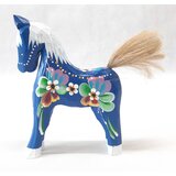  Obojeni plavi drveni konj | shoptok.hr