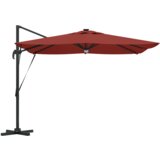  Cantilever Roma suncobran s LED svjetlima Terakota 286x285x270 cm Aluminij | shoptok.hr