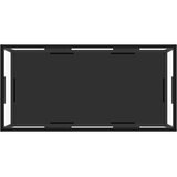  Stolić za kavu prozirni i crni 100 x 50 x 35 cm kaljeno staklo | shoptok.hr