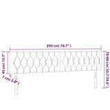  LED uzglavlje tamnozeleno 200x7x78/88 cm baršunasto | shoptok.hr