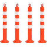  Stupovi za kontrolu prometa s lancem 4 kom 75 cm PE Slike
