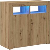  Komoda s LED svjetlima boja hrasta 80x35x75cm konstruirano drvo | shoptok.hr