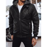 DStreet Men's Black Leather Jacket