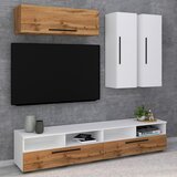 MID.YOU Dnevni Regal Arila, Barva Hrasta, Bela, 5-Delno | Shoptok.si