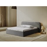 Micadoni Tamno sivi tapecirani bračni krevet s prostorom za odlaganje s podnicom 140x200 cm Elizabeth – | shoptok.hr