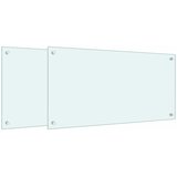  Kuhinjske zaštite od prskanja 2 kom bijele 80 x 40 cm staklene | shoptok.hr