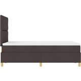  Postelja z vzmetnico z vzmetnico Temno rjava 120 x 200 cm blago, (5000128148) | Shoptok.si